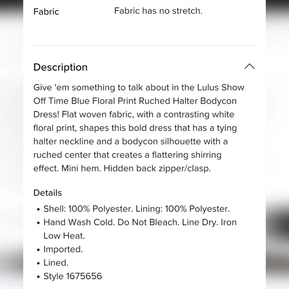 Lulus Blue White Floral Ruched Halter Mini Dress Resort Summer L Summer Party - Picture 10 of 10